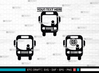 City Bus Monogram, City Bus Silhouette, City Vehicles Svg, School Bus Svg, Camper Van Svg, City Bus Svg, SB00040 SVG ETC Craft 