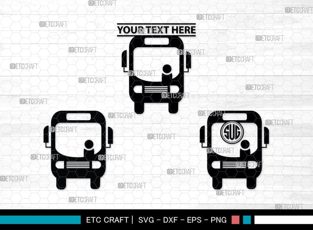 City Bus Monogram, City Bus Silhouette, City Vehicles Svg, School Bus Svg, Camper Van Svg, City Bus Svg, SB00040 SVG ETC Craft 