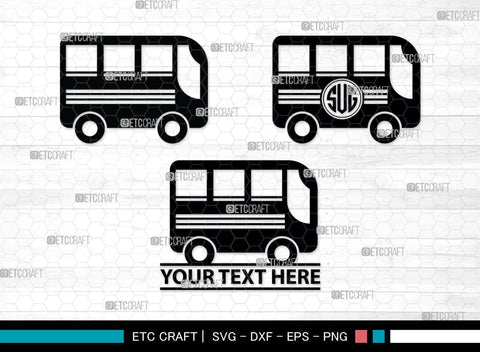 City Bus Monogram, City Bus Silhouette, City Vehicles Svg, School Bus Svg, Camper Van Svg, City Bus Svg, SB00040 SVG ETC Craft 