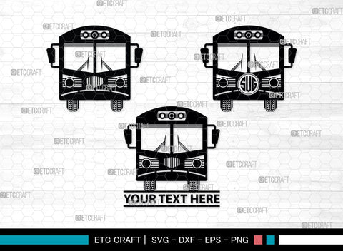 City Bus Monogram, City Bus Silhouette, City Vehicles Svg, School Bus Svg, Camper Van Svg, City Bus Svg, SB00040 SVG ETC Craft 