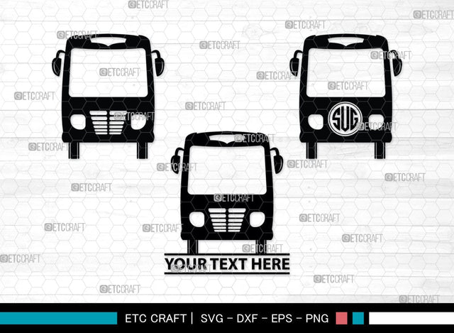 City Bus Monogram, City Bus Silhouette, City Vehicles Svg, School Bus Svg, Camper Van Svg, City Bus Svg, SB00040 SVG ETC Craft 
