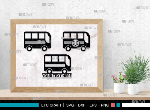 City Bus Monogram, City Bus Silhouette, City Vehicles Svg, School Bus Svg, Camper Van Svg, City Bus Svg, SB00040 SVG ETC Craft 