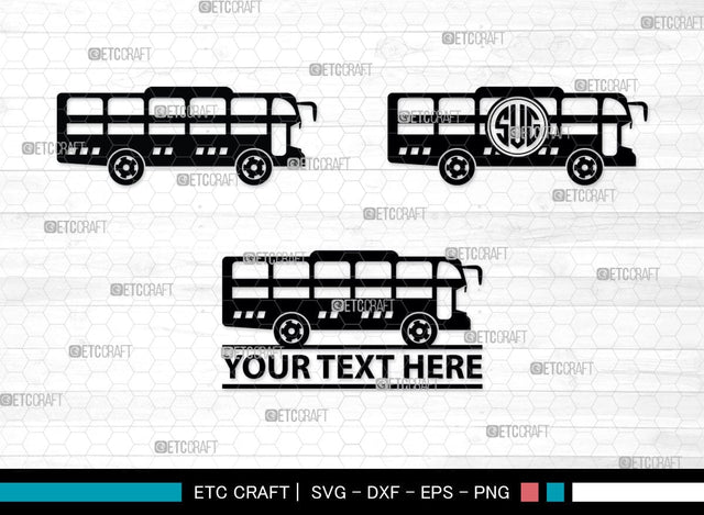 City Bus Monogram, City Bus Silhouette, City Vehicles Svg, School Bus Svg, Camper Van Svg, City Bus Svg, SB00040 SVG ETC Craft 