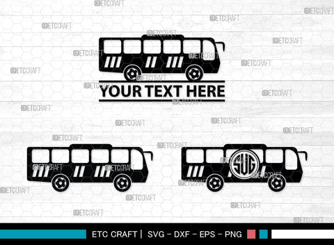 City Bus Monogram, City Bus Silhouette, City Vehicles Svg, School Bus Svg, Camper Van Svg, City Bus Svg, SB00040 SVG ETC Craft 