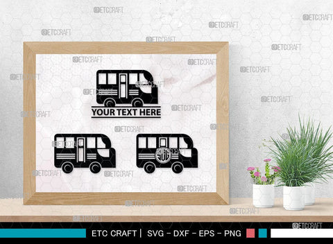 City Bus Monogram, City Bus Silhouette, City Vehicles Svg, School Bus Svg, Camper Van Svg, City Bus Svg, SB00040 SVG ETC Craft 