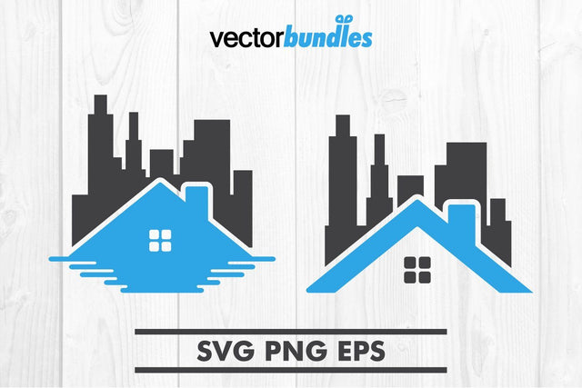 City house clip art svg SVG vectorbundles 