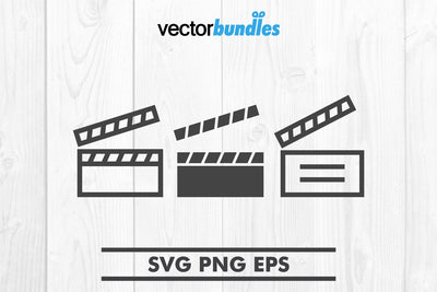 Clapperboard clip art svg SVG vectorbundles 