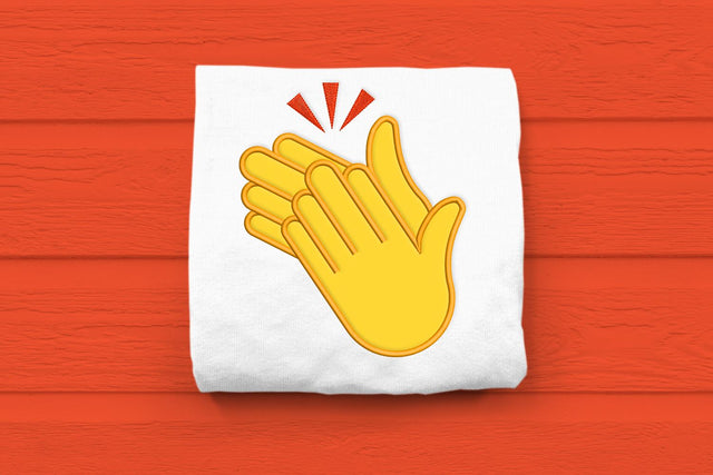 Clapping Hands Emoji Applique Embroidery Embroidery/Applique DESIGNS Designed by Geeks 