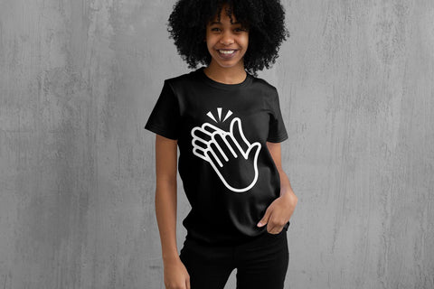 Clapping Hands Emoji SVG SVG Designed by Geeks 