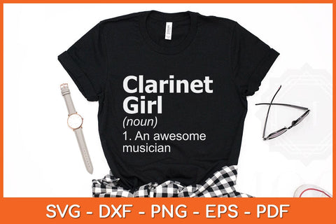 Clarinet Girl Definition Funny Svg Cutting File SVG artprintfile 