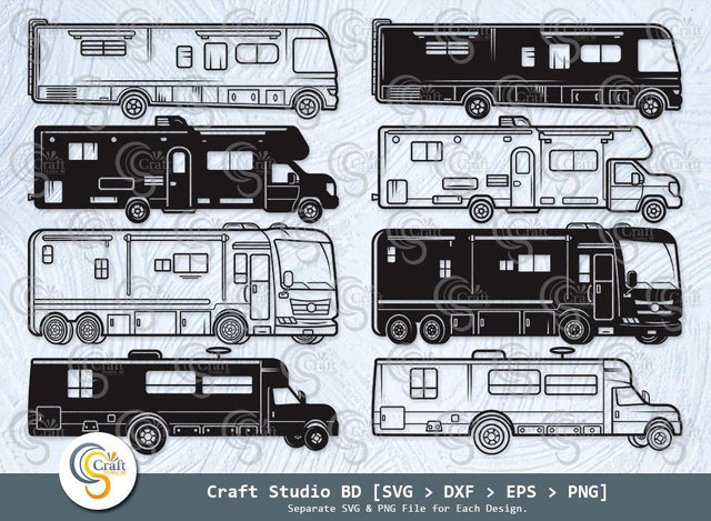 Class A Motorhome Silhouette, Camper Svg, Camping Car Svg, Camp Car Svg, Camp Truck Svg, Motorhome Svg, Caravan Bus Svg Bundle SVG ETC Craft 