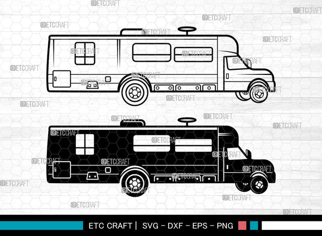 Class A Motorhome SVG, Camper Svg, Camping Car Svg, Camp Car Svg, Camp Truck Svg, Motorhome Svg, Caravan Bus Svg SVG ETC Craft 