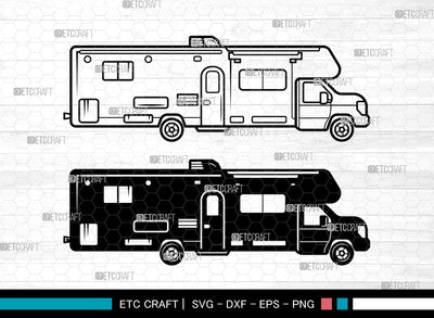Class A Motorhome SVG, Camper Svg, Camping Car Svg, Camp Car Svg, Camp Truck Svg, Motorhome Svg, Caravan Bus Svg SVG ETC Craft 