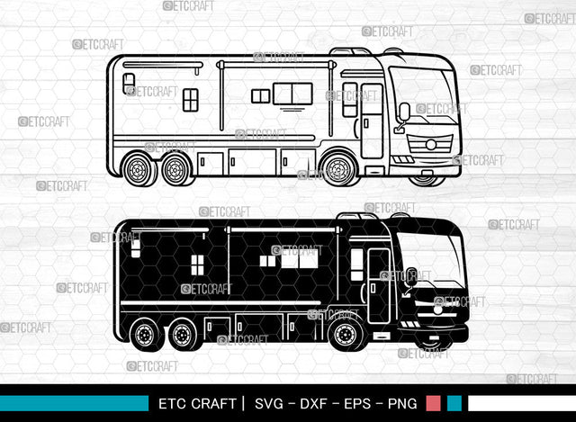 Class A Motorhome SVG, Camper Svg, Camping Car Svg, Camp Car Svg, Camp Truck Svg, Motorhome Svg, Caravan Bus Svg SVG ETC Craft 