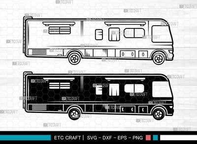 Class A Motorhome SVG, Camper Svg, Camping Car Svg, Camp Car Svg, Camp Truck Svg, Motorhome Svg, Caravan Bus Svg SVG ETC Craft 