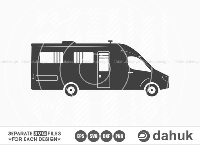 Class B Motorhome SVG, Camping Vector, Caper svg, Camping car svg, Camp car, Camp car clipart, Camp Truck svg, Camp Sign, eps, dxf, Png SVG dahukdesign 