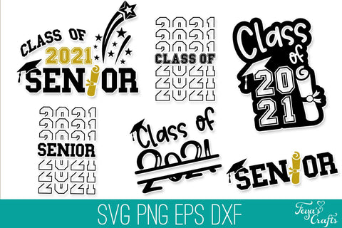 Class of 2021 Graduation SVG Cut Files Bundle SVG Feya's Fonts and Crafts 
