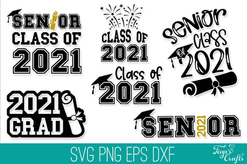 Class of 2021 Graduation SVG Cut Files Bundle SVG Feya's Fonts and Crafts 