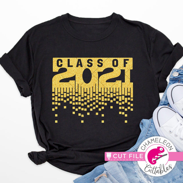 Class of 2021 Sparkles svg png dxf SVG Chameleon Cuttables 