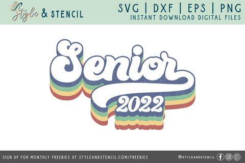 Class of 2022 | Senior SVG | Graduation SVG Style and Stencil 