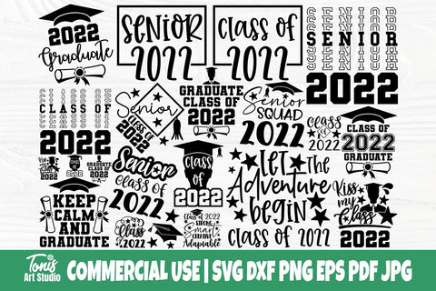 Class of 2022 SVG Bundle, Senior 2022 Svg, Graduation Svg, Png SVG TonisArtStudio 