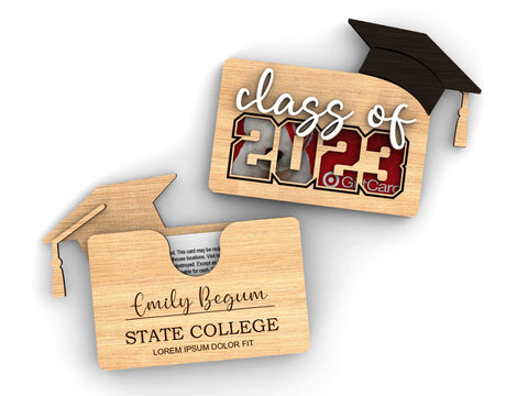 Class of 2023 - 2031 | Customizable graduation gift card holder | School, university or college | Svg Laser-Ready Cut Files SVG Shelly Agronin 