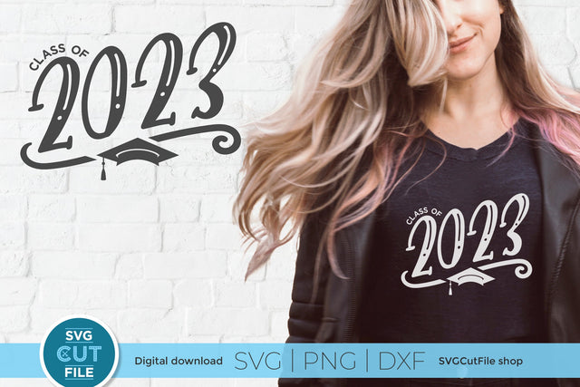 Class of 2023 svg with graduation cap SVG SVG Cut File 