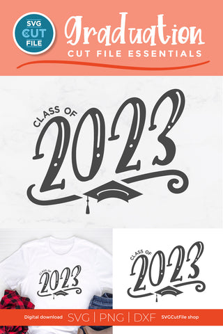 Class of 2023 svg with graduation cap SVG SVG Cut File 