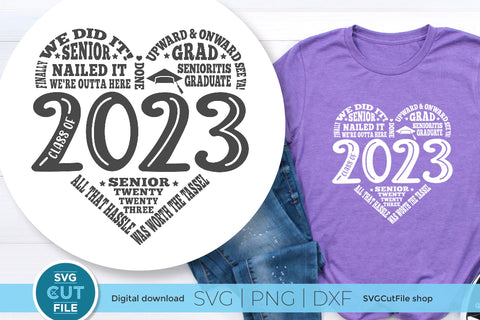 Class of 2023 svg with Subway Art Heart SVG SVG Cut File 