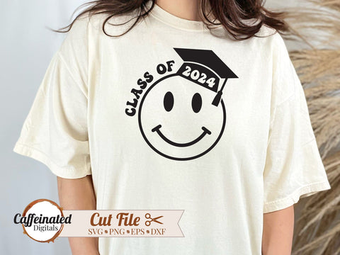 Class of 2024 Smiley Face svg SVG Caffeinated SVGs 