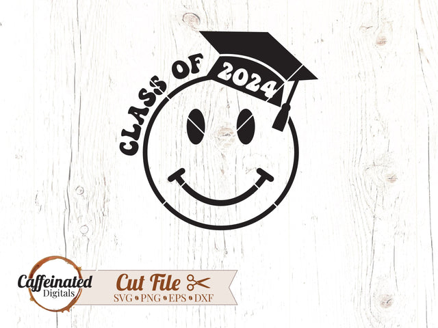 Class of 2024 Smiley Face svg SVG Caffeinated SVGs 