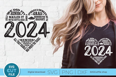 Class of 2024 svg, cute 2024 grad svg, 2024 graduation subway art SVG SVG Cut File 