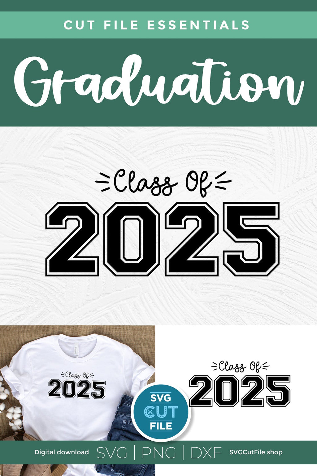 Class of 2025 svg, cute 2025 grad svg, 2025 graduation svg So Fontsy