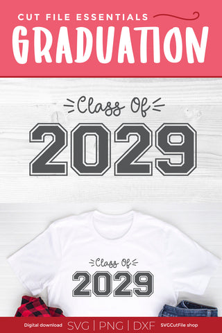 Class of 2029 svg, cute 2029 grad svg, 2029 graduation svg SVG SVG Cut File 