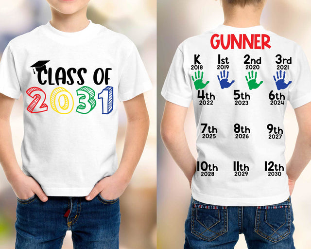 Class of 2031 SVG | Grow with me Handprint shirt SVG | Back to School | First day of School svg | Third grade svg | Memory keepsake Shirt SVG What A Gem SVG 