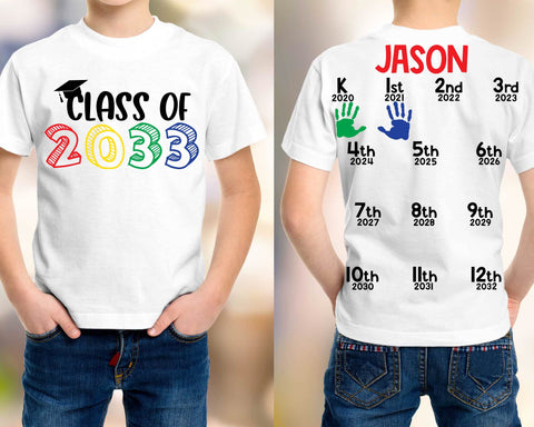 Class of 2033 SVG | Grow with me Handprint shirt SVG | Back to School | First day of School svg | First Grade svg | Memory keepsake Shirt SVG What A Gem SVG 