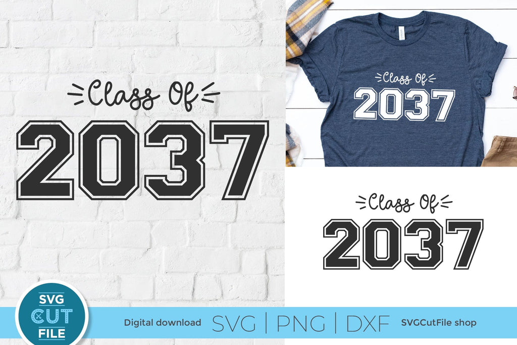 Class of 2037 svg for Graduating Seniors - So Fontsy