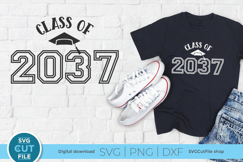 Class of 2037 svg for Preschool and Kindergarten Graduating Seniors SVG SVG Cut File 