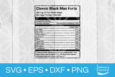Classic Black Man Facts SVG SavanasDesign 