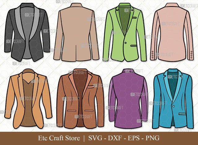 Classic Bleazer SVG, Bleazer Clipart, Suit Svg, Business Suit Svg, Wedding Suit Svg, Casual Suit Svg, Man Coat Svg, Bleazer Bundle SVG ETC Craft 