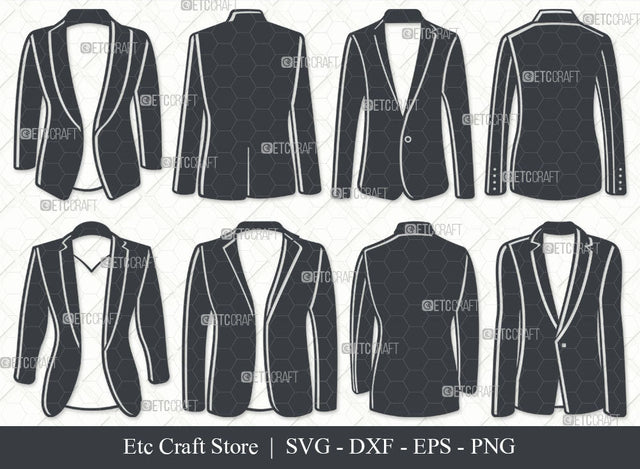 Classic Bleazer SVG, Bleazer Silhouette, Suit Svg, Business Suit Svg, Wedding Suit Svg, Casual Suit Svg, Man Coat Svg, Bleazer Bundle SVG ETC Craft 