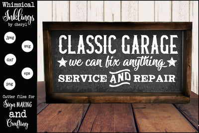 Classic Garage SVG SVG Whimsical Inklings 