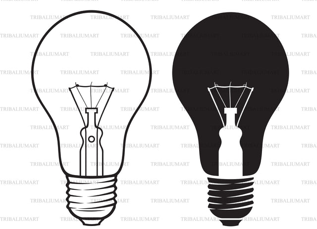 Classic light bulb SVG TribaliumArtSF 