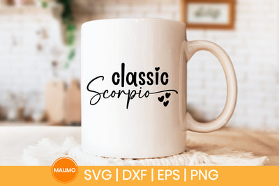 Classic Scorpio Star Sign Svg Quote SVG Maumo Designs 
