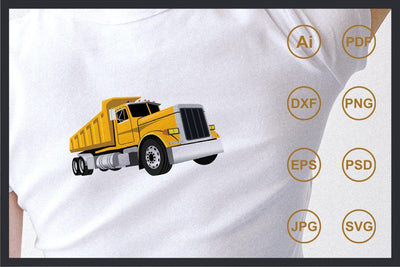 Classic truck design illustration SVG Leamsign Studio 