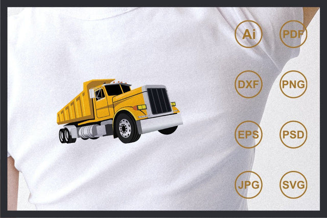 Classic truck design illustration SVG Leamsign Studio 