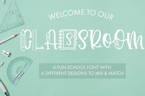 Classroom A Fun School Font With 6 Designs Font Freeling Design House 