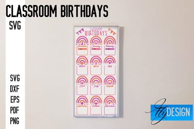 Classroom Birthdays SVG | Funny Classroom SVG Design | Kids Birthdays SVG Quotes SVG Fly Design 
