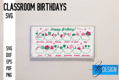Classroom Birthdays SVG | Funny Classroom SVG Design | Kids Birthdays SVG Quotes SVG Fly Design 