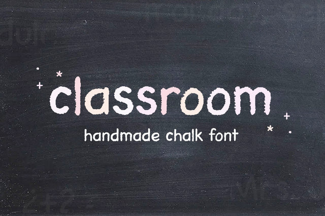 Classroom - Cute Chalk Font Font KA Designs 